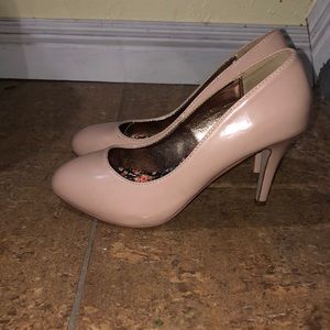 Cream high heels